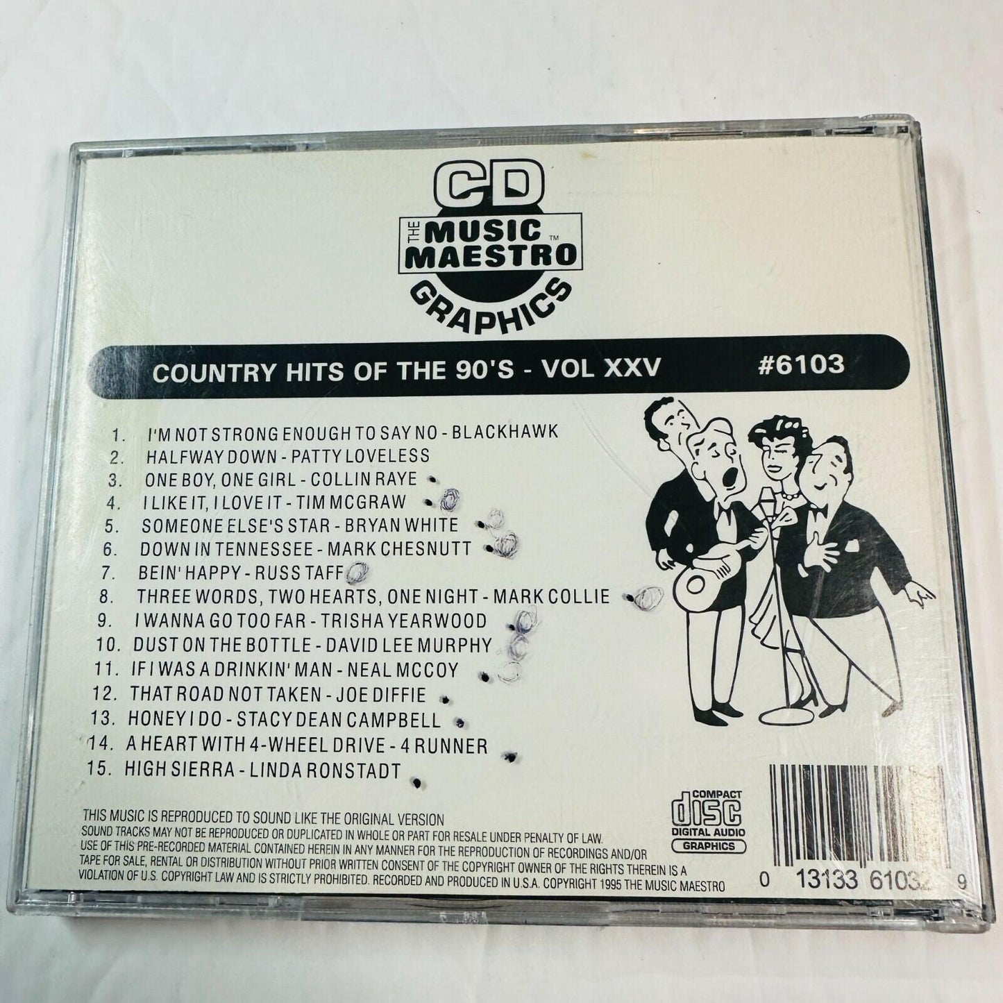 Country Hits Of The 90s Vol XXV CD Audio Disc Blackhawk Patty Loveless
