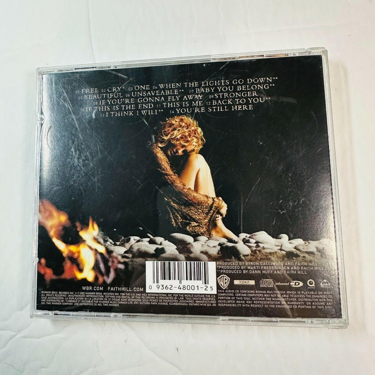 Faith Hill "Cry" Audio CD Album 2002 Warner Bros Records