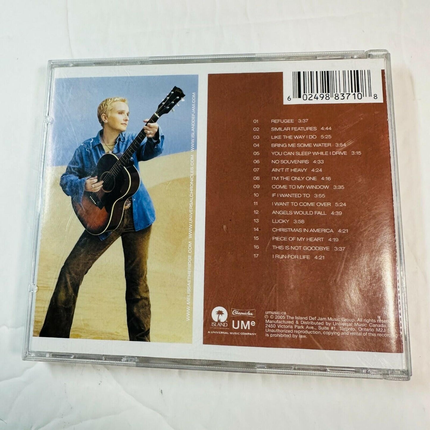 Melissa Etheridge Greatest Hits: The Road Less Traveled CD Album 2005