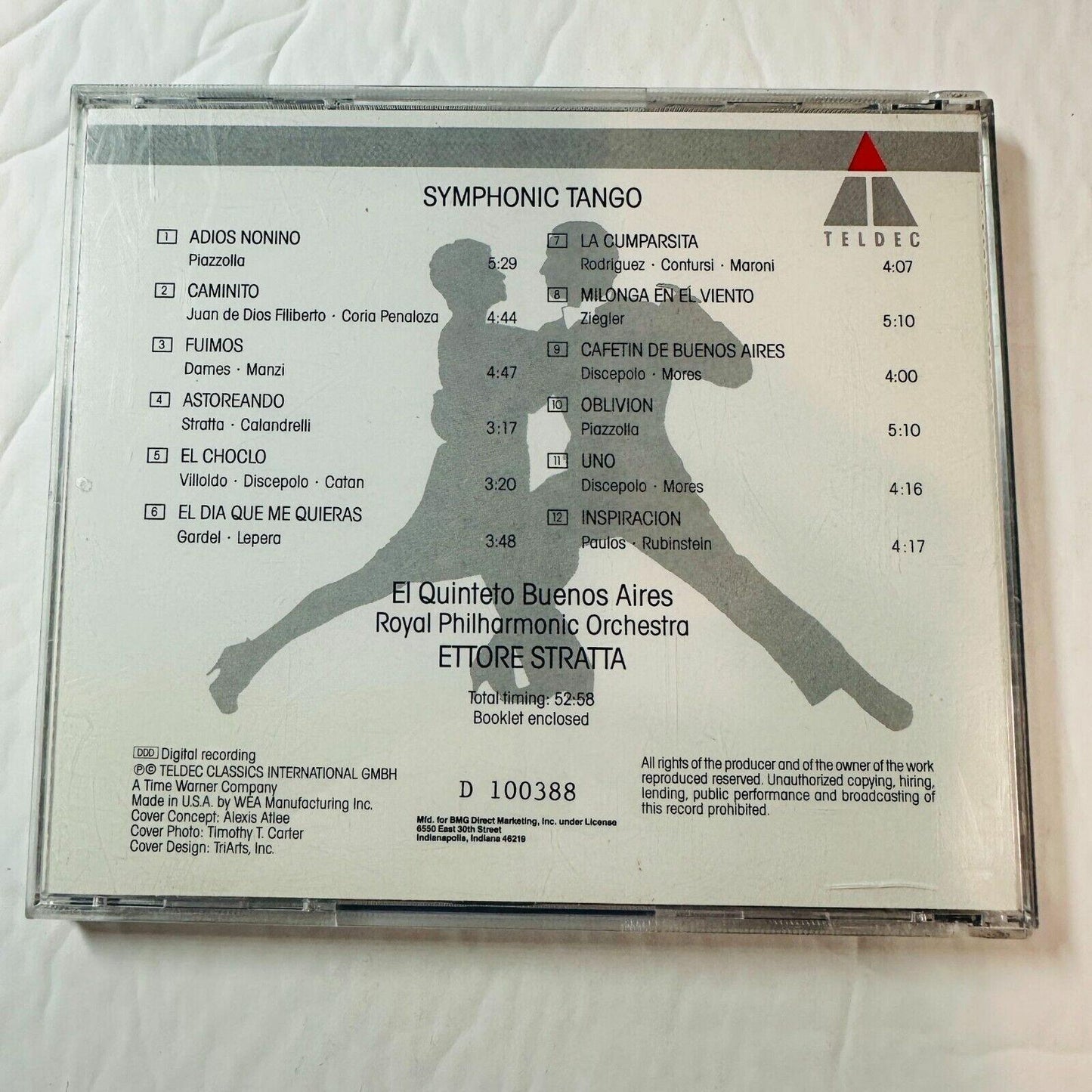 Symphonic Tango CD El Quinteto Buenos Aires & The Royal Philharmonic Orchestra