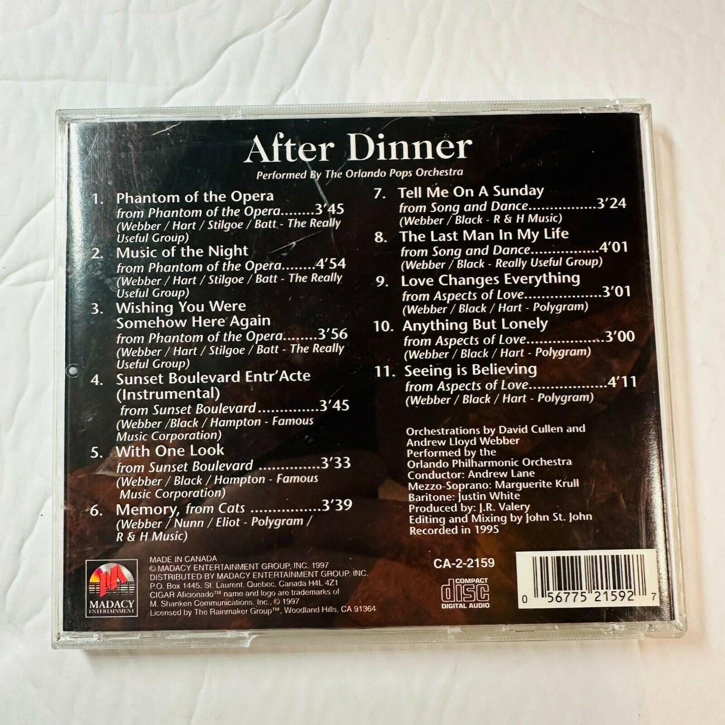 Cigar Aficionado After Dinner Music Moods CD With The Orlando Pops Orchestra