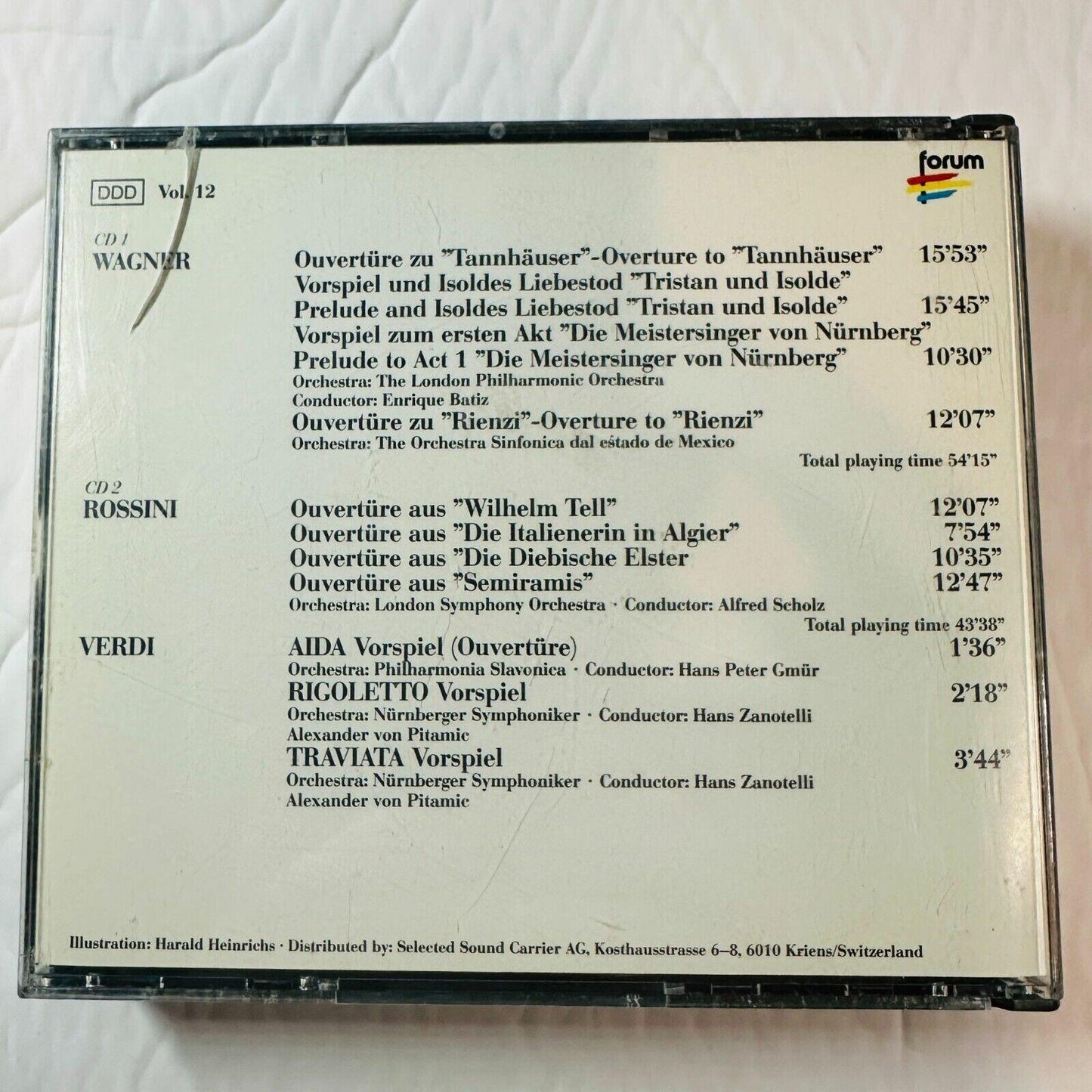Wagner Rossini Verdi Berühmte Ouvertüren 2-CD Forum London Symphony Orchestra