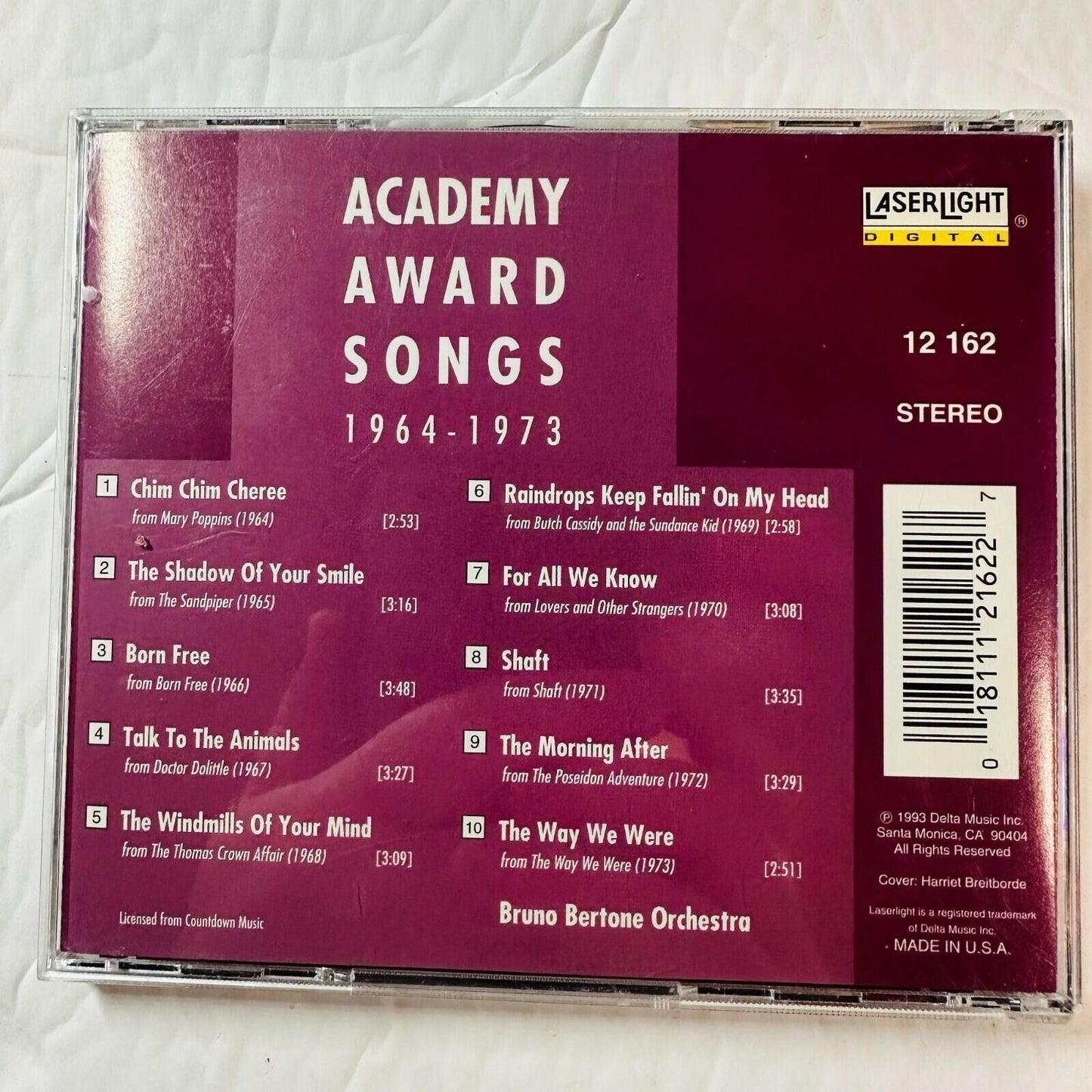 Academy Award Songs Vol 4 1964-1973 CD Bruno Bertone Orchestra Laserlight