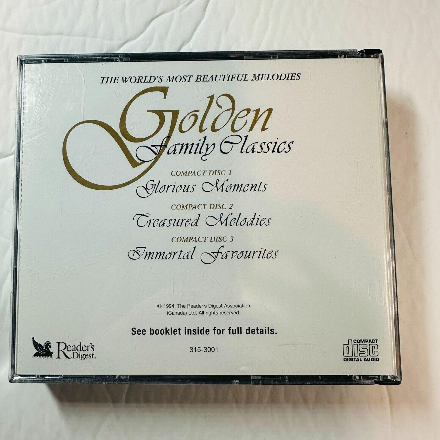 Golden Family Classics 3-CD Set By Readers Digest