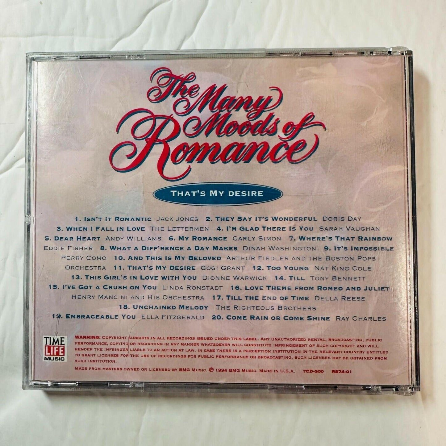 The Many Moods Of Romance Time Life CD Thats My Desire Double Length
