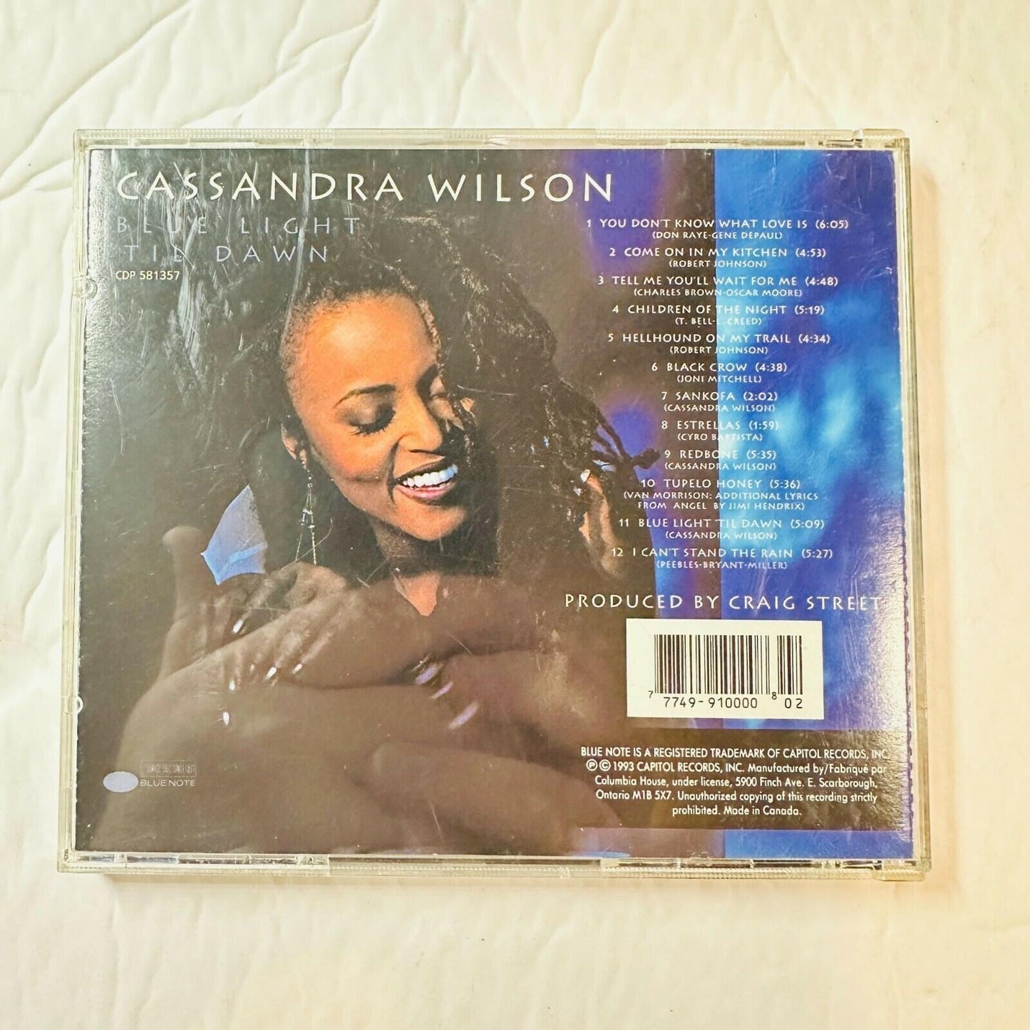 Cassandra Wilson Blue Light Til Dawn CD Album 1993 Capitol Records