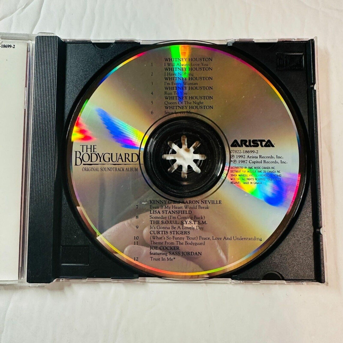 The Bodyguard Original Soundtrack Album CD Whitney Houston Kevin Costner