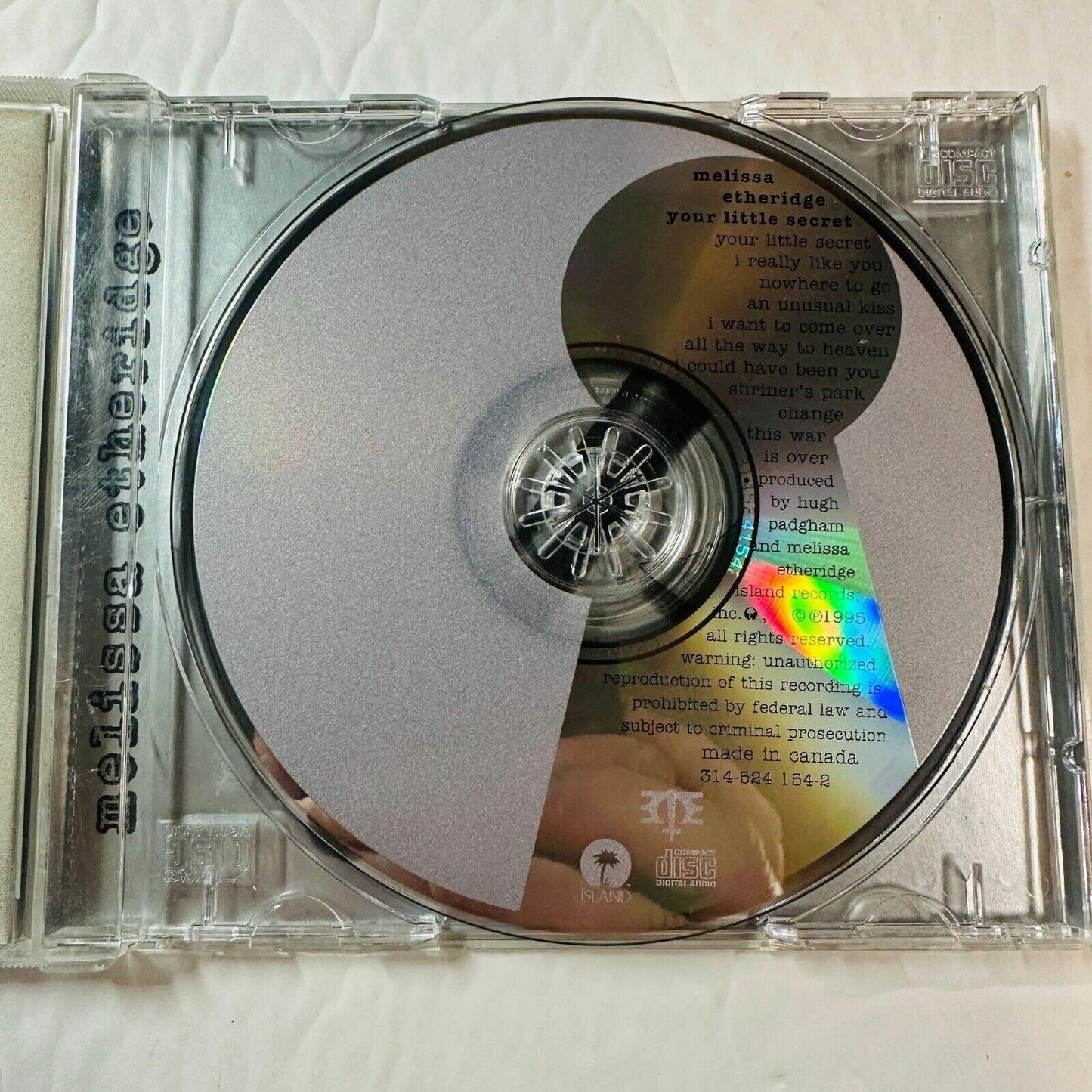 Melissa Etheridge Your Little Secret CD 1995 Orig Island Records Made In Canada