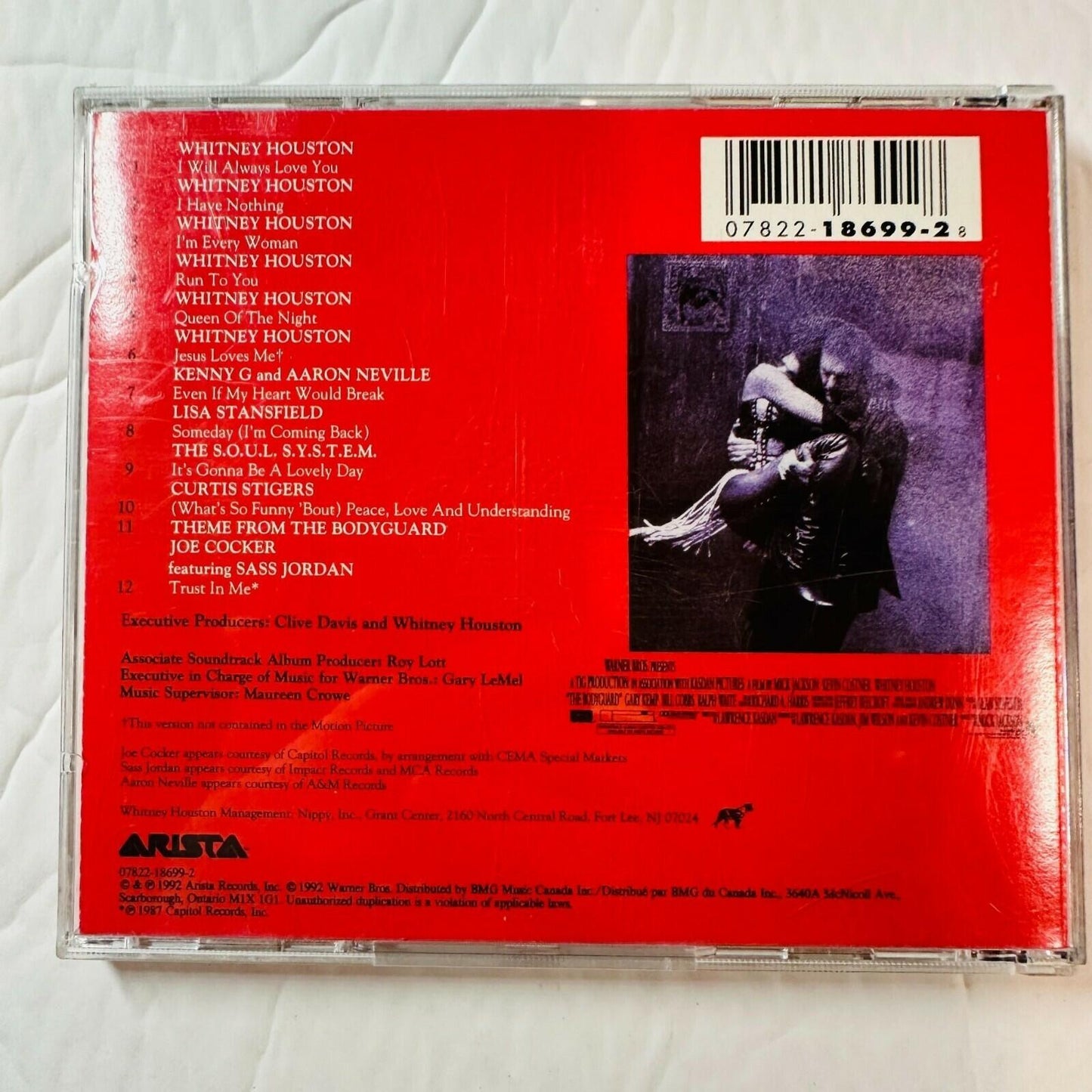 The Bodyguard Original Soundtrack Album CD Whitney Houston Kevin Costner
