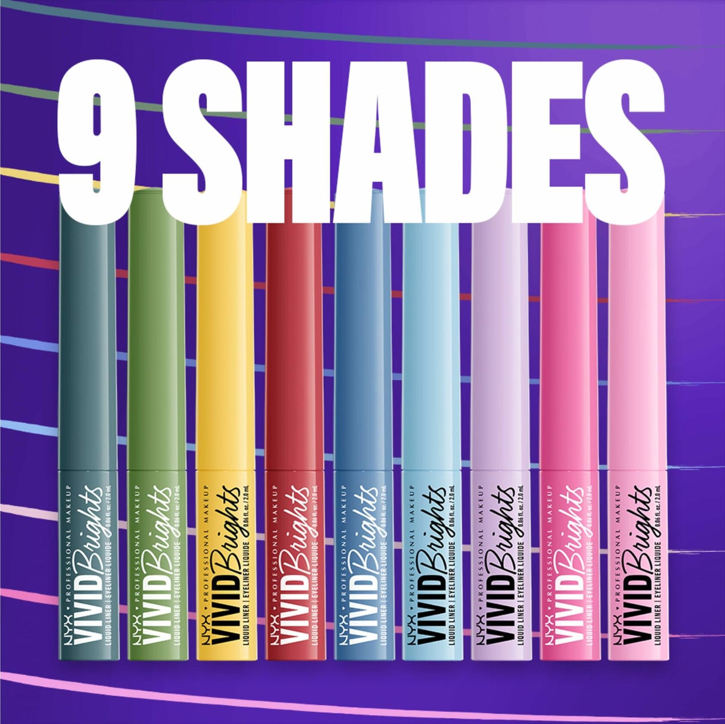NYX PROFESSIONAL MAKEUP Vivid Brights Liquid Eyeliner Precise Tip Ghosted Green