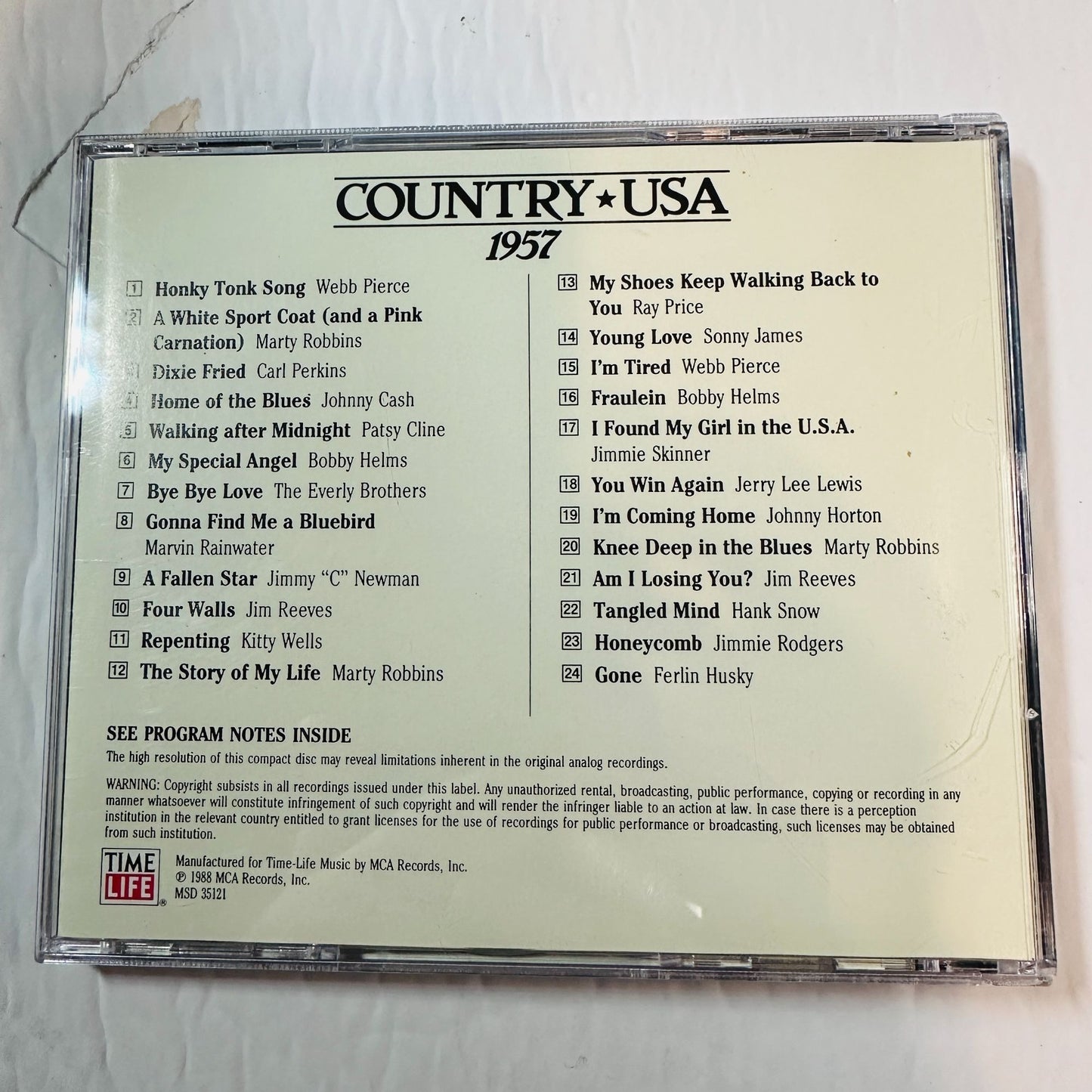 Country USA 1957 Music CD By Time Life